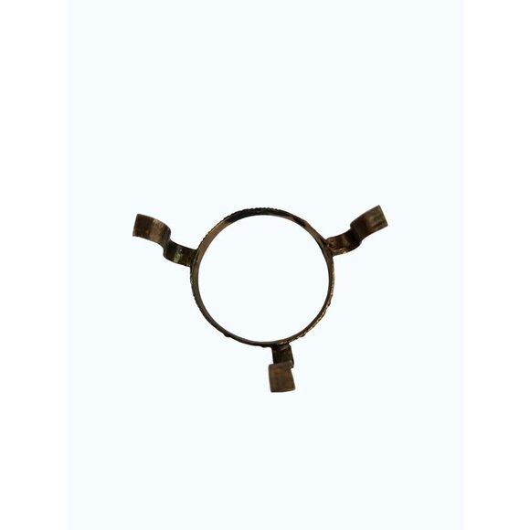 White Onyx Stone Egg With Vintage Gold-Tone Metal Stand Victorian Decor Vintage - Picture 12 of 12